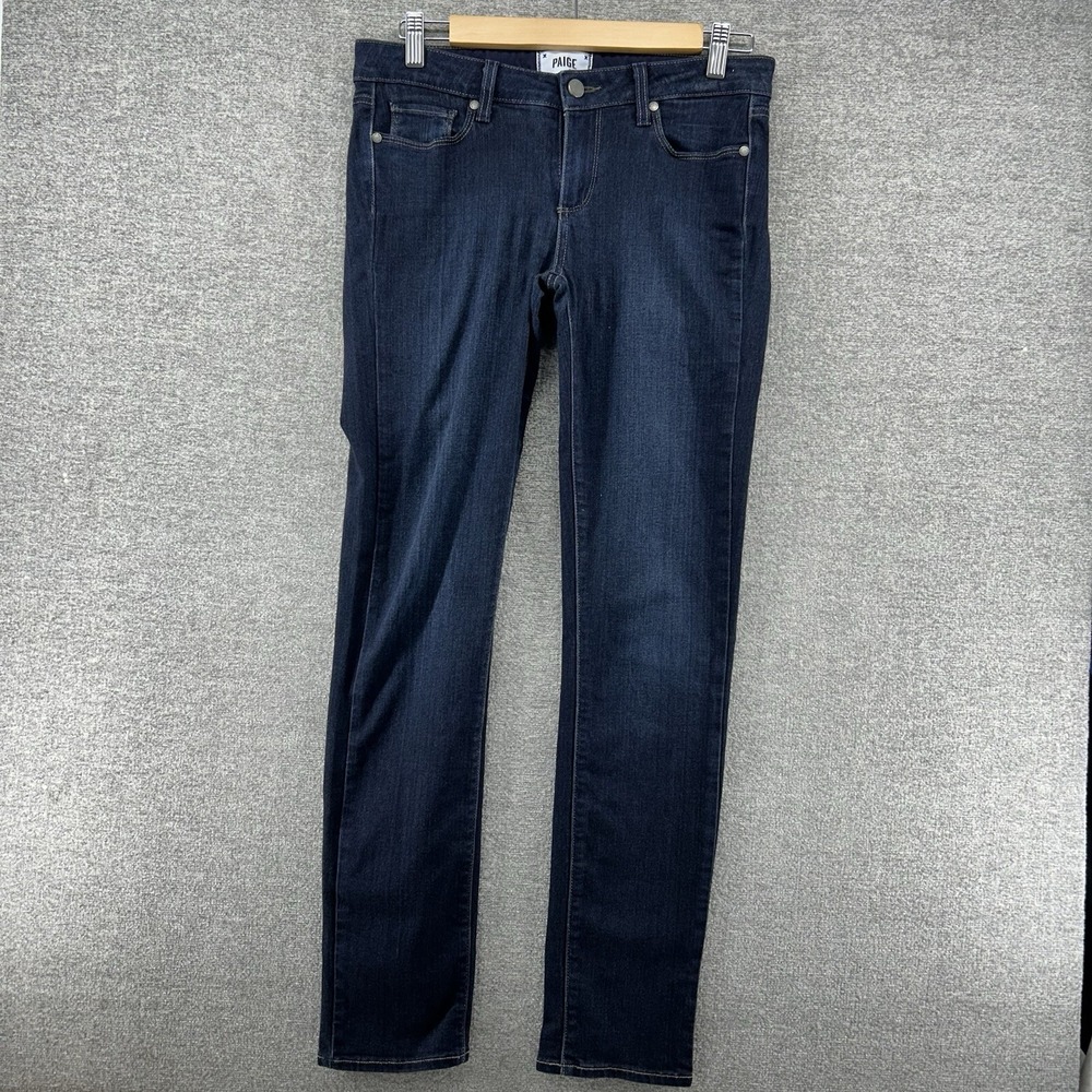 Paige Jeans Skyline Skinny Demin Women Size 27x31 Dark Blue